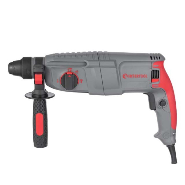 Перфоратор 850 Вт, 3.2 Дж, 0-900 об/мин, 0-4400 уд/мин, 3 режима, SDS plus Intertool DT-0180