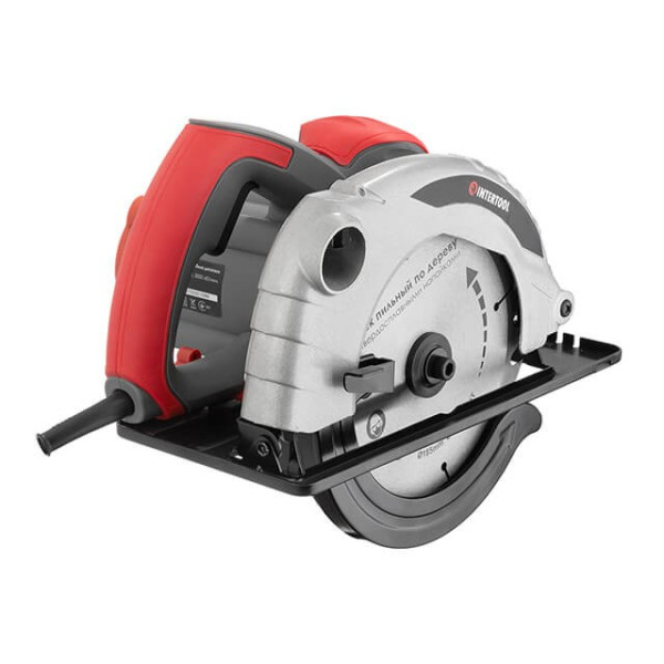 Circular saw 1300 W, 5000 rpm, angle of inclination 0-45°, cutting depth 41/57 mm, disc 185*20 mm Intertool DT-0613