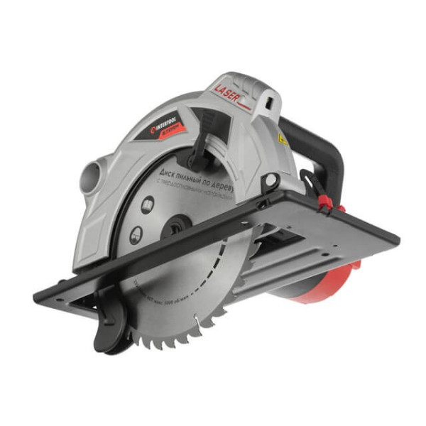Circular saw 2000 W, 5000 rpm, angle 90-45°, cutting depth 85-56 mm, disc 235*30 mm, 40 teeth, laser Intertool WT-0623
