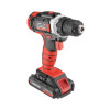 Cordless drill-screwdriver Li-Ion 18 V, 25 Nm, 0-400/0-1500 rpm, 2*2.0 Ah Intertool WT-0314