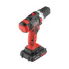 Cordless drill-screwdriver Li-Ion 18 V, 25 Nm, 0-400/0-1500 rpm, 2*2.0 Ah Intertool WT-0314