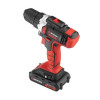 Cordless drill-screwdriver Li-Ion 18 V, 25 Nm, 0-400/0-1500 rpm, 2*2.0 Ah Intertool WT-0314