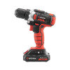 Cordless drill-screwdriver Li-Ion 18 V, 25 Nm, 0-400/0-1500 rpm, 2*2.0 Ah Intertool WT-0314
