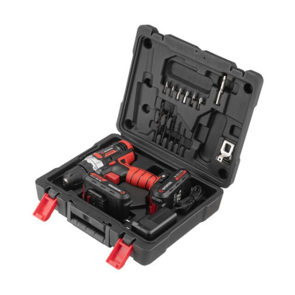 Cordless drill-screwdriver Li-Ion 18 V, 25 Nm, 0-400/0-1500 rpm, 2*2.0 Ah Intertool WT-0314