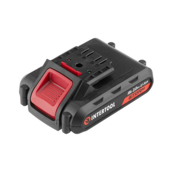Cordless drill-screwdriver Li-Ion 18 V, 25 Nm, 0-400/0-1500 rpm, 2*2.0 Ah Intertool WT-0314