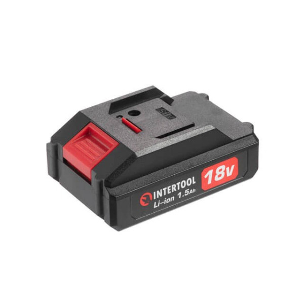Cordless drill-screwdriver 18 V, 17 Nm, 0-700 rpm, 0.8-10 mm, Li-Ion, 1.5 Ah Intertool DT-0315