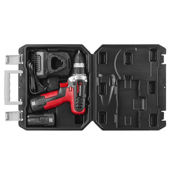 Cordless drill-screwdriver, Li-Ion 12V, 18Nm, 1.5 Ah, 2 speeds, 0-400/0-1500rpm, 2 batteries Intertool WT-0321