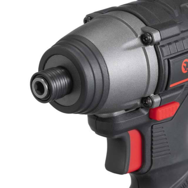 Impact screwdriver (screwdriver) cordless with a brushless motor 20 V, 200 Nm, 0-2900 rpm, 0-4000 rpm, 1/4, lithium-ion, 2.0 Ah, ZP 2A, case Intertool WT-0362