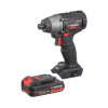 Impact screwdriver (screwdriver) cordless with a brushless motor 20 V, 200 Nm, 0-2900 rpm, 0-4000 rpm, 1/4, lithium-ion, 2.0 Ah, ZP 2A, case Intertool WT-0362