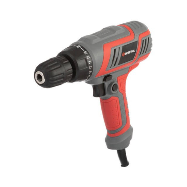 Electric drill-screwdriver 320 W, 220 V, 0-750 rpm, 0.8-10 mm, 10 Nm Intertool DT-0103