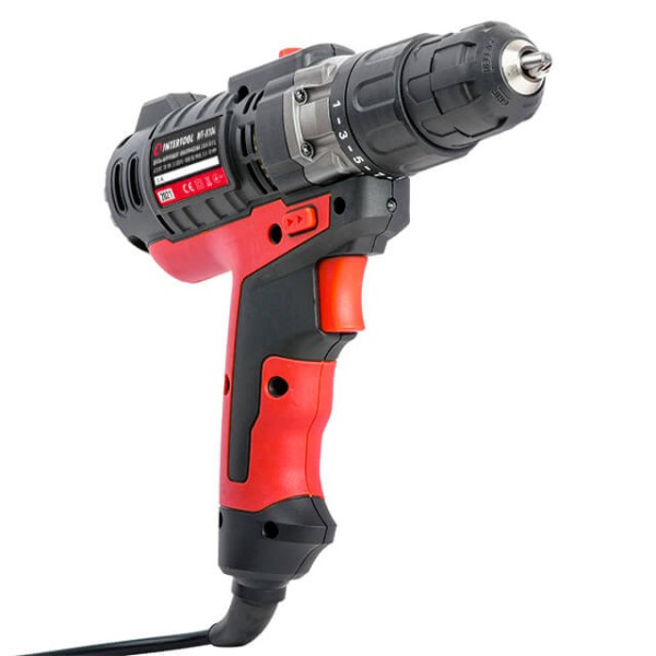 Electric drill-screwdriver 420 W, 0-500/0-1800 rpm, 0.8-10 mm, max. torque 20 Nm Intertool WT-0104