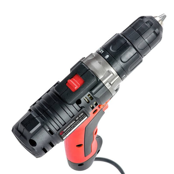 Electric drill-screwdriver 420 W, 0-500/0-1800 rpm, 0.8-10 mm, max. torque 20 Nm Intertool WT-0104