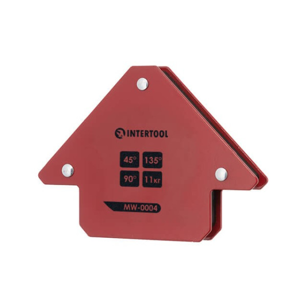 Держатель магнитный для сварки стрела, 45°, 90°, 135°, 11 кг, 70*80*14 мм. Intertool MW-0004