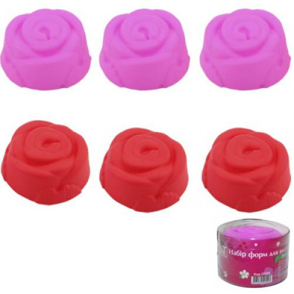A set of forms for baking Rosochka 6 pcs 6.5*3 cm SNT Ukraine