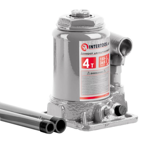 Домкрат стовпчик 2-х штоковий 4 т Intertool GT0032