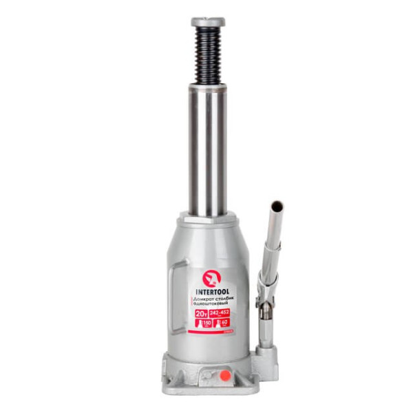 Домкрат стовпчик одноштоковий 20 т Intertool GT0028