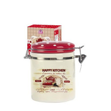 Емкость для сыпучих продуктов 0,5 л Happy Kitchen (h-10 см, d-9,5 см) SNT Украина