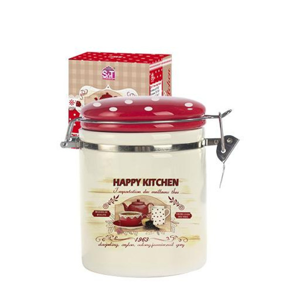 Емкость для сыпучих продуктов 0,75 л Happy Kitchen (d-9,5 см, h-11 см) SNT Украина