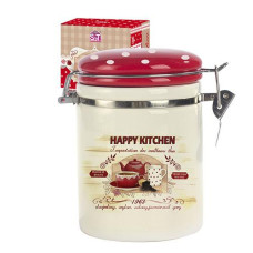 Емкость для сыпучих продуктов 1,2 л Happy Kitchen (d-10 см, h-16) SNT Украина