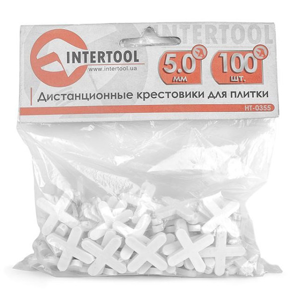 Set of distance crosses for tiles 5.0 mm / 100 pcs Intertool HT-0355