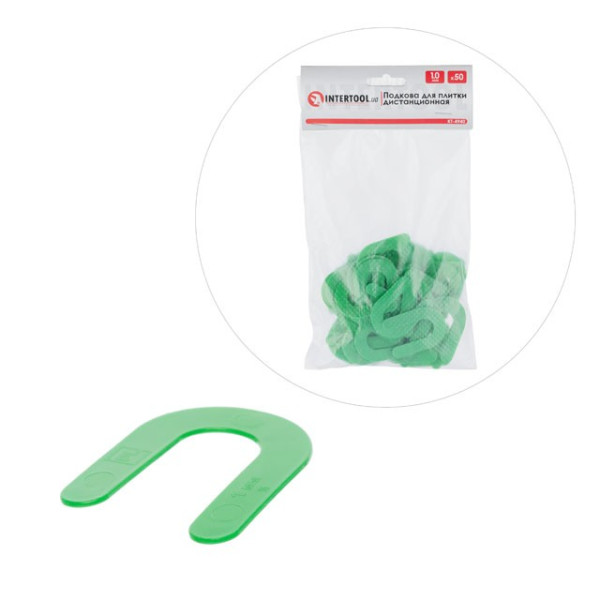 Horseshoe for tiles remote 1 mm, 50 pcs Intertool KT-4940