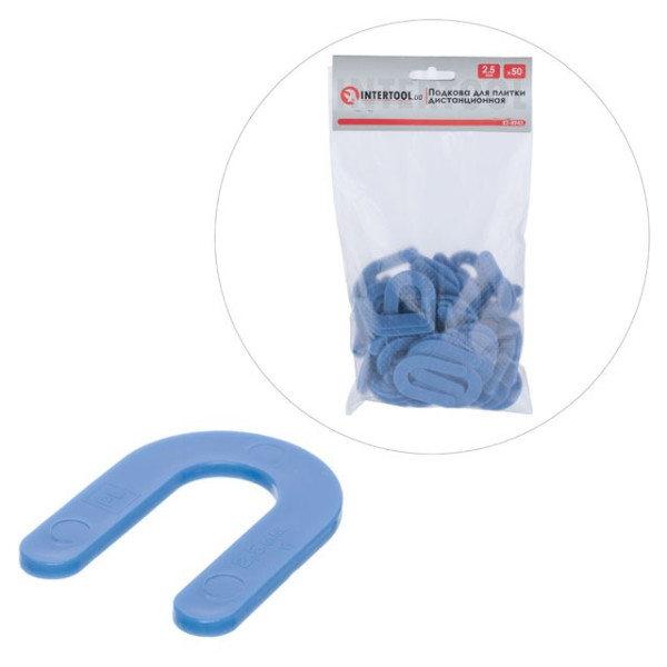 Horseshoe for tiles remote 2.5 mm, 50 pcs Intertool KT-4943