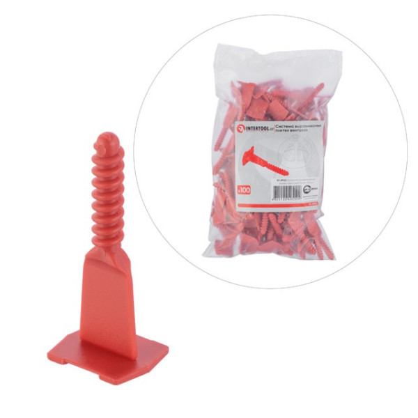 The tile leveling system is screw, screw 100 pieces Intertool KT-4955