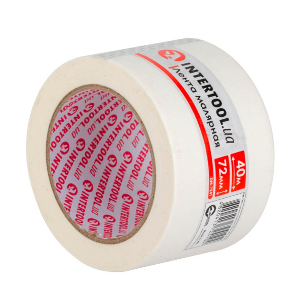 Painter's tape 72 mm, 40 m, white Intertool DM-7241