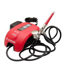Аерограф електричний 12 Вт, 12 В, 10-15 л/хв., 0-2 Бар Intertool DT-5001
