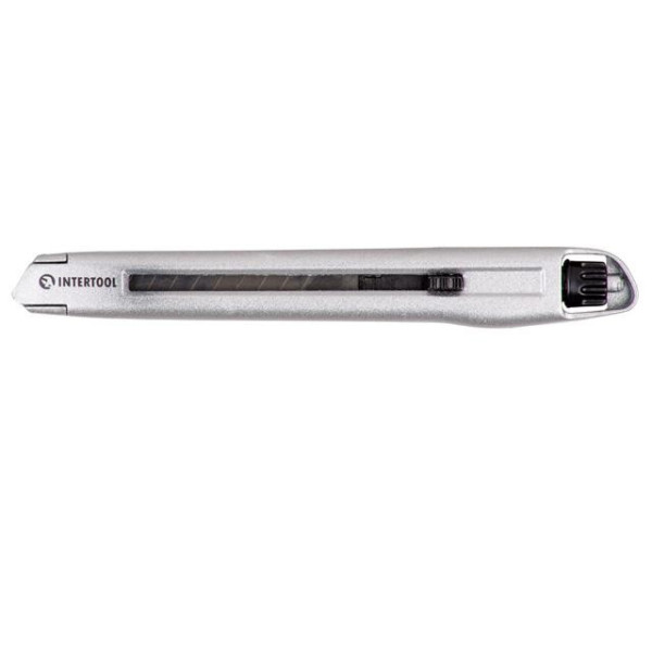 Metal reinforced knife, blade 9 mm, screw-fixing of the blade Intertool HT-0509