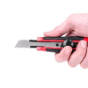 Knife with a metal guide under the blade 18 mm with a rubber handle Intertool HT-0503