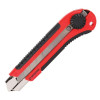 Knife with a metal guide under the blade 25 mm, rubberized handle Intertool HT-0526