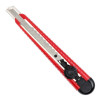 Knife with a metal guide under the blade 9 mm, with screw fixation Intertool HT-0511