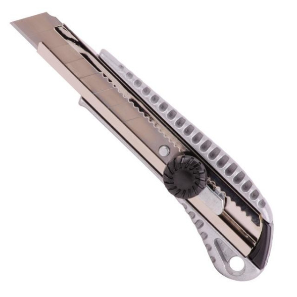 Knife with 18 mm snap-off blade, metal guide Intertool HT-0507