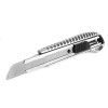 Knife with a snap-off blade 18 mm, with a metal guide, anti-slip case Intertool HT-0504