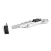 Knife with a snap-off blade 18 mm, with a metal guide, anti-slip case Intertool HT-0504