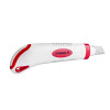 Knife with 3 snap-off blades 18 mm, metal guide, anti-slip case Intertool HT-0508