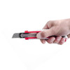 Knife with 3 snap-off blades 18 mm, metal guide, anti-slip case Intertool HT-0508