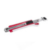 Knife with 3 snap-off blades 18 mm, metal guide, anti-slip case Intertool HT-0508