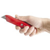 Knife with retractable trapezoidal blade 60*19 mm, metal body Intertool HT-0505