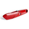 Knife with retractable trapezoidal blade 60*19 mm, metal body Intertool HT-0505