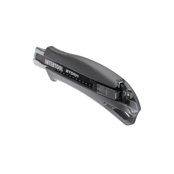 Segment knife 18 mm, aluminum handle, metal guide, STORM Intertool HT-0534
