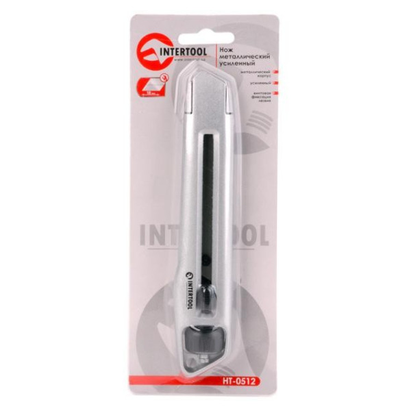 Knife segment 18 mm, metal, reinforced, screw fixation Intertool HT-0512