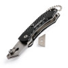 Folding construction knife with trapezoidal blade 9 mm mini, SK5, aluminum handle Intertool HT-0532