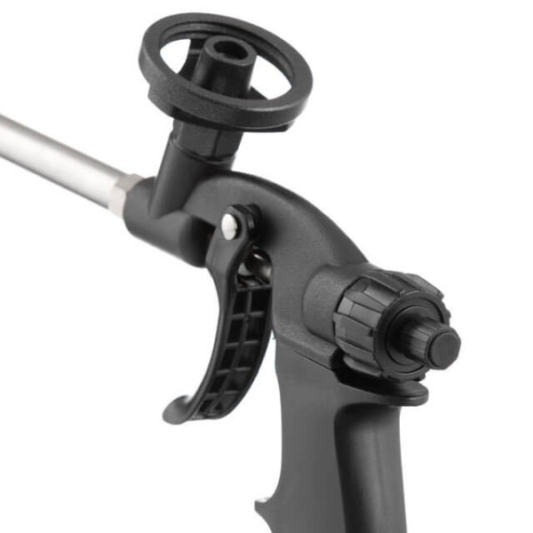Manual foam gun, mechanical, with teflon coating of the tube and cylinder holder, with interchangeable nozzles Intertool PT-0605