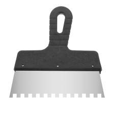 Intertool KT-2208 200mm 8x8mm Toothed Stainless Steel Spatula