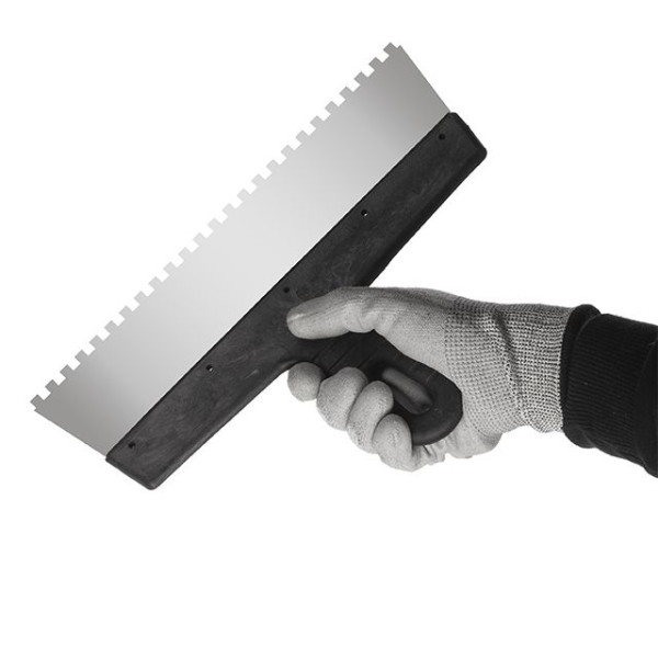 Intertool KT-2306 300mm 6x6mm Toothed Stainless Steel Spatula