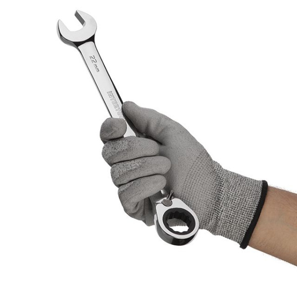 Wrench combined with ratchet 22 mm, CrV, PROF DIN3113 Intertool XT-1322