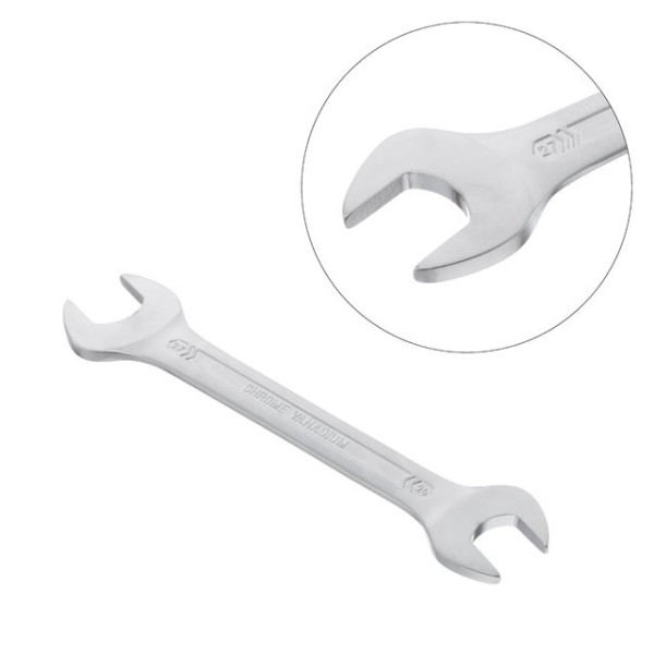 Angle wrench 24-27 mm CrV, satin-chrome finish PROF DIN3113 Intertool XT-1124