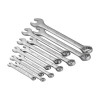 Combination spanner set 22 units inch 11 units metric 11 units Intertool HT-1305